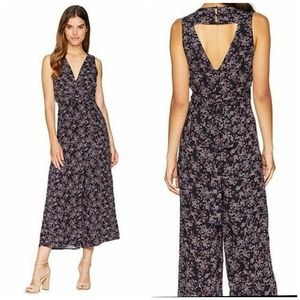 New! Jack By BB Dakota Floral Jumpsuit 2 Deep Navy